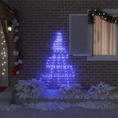 Vidaxl led kerstboom met grondspiesjes blauw 182 cm metaal