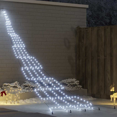 Vidaxl led kerstboom ekenas 511 cm 276 led's koudwit staal koudwit