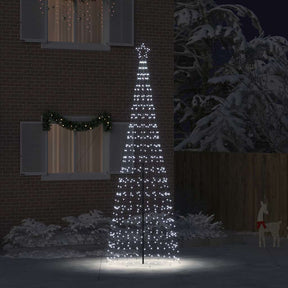 Vidaxl led kerstboom ekenas 400 cm 800 led's koudwit staal koudwit