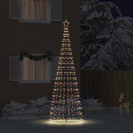Vidaxl led kerstboom ekenas 400 cm 800 led's meerkleurig staal