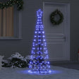 Vidaxl led kerstboom ekenas 250 cm 390 led's blauw staal blauw