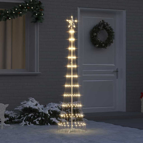 Vidaxl led kerstboom warmwit 51 x 51 x 190 cm metaal