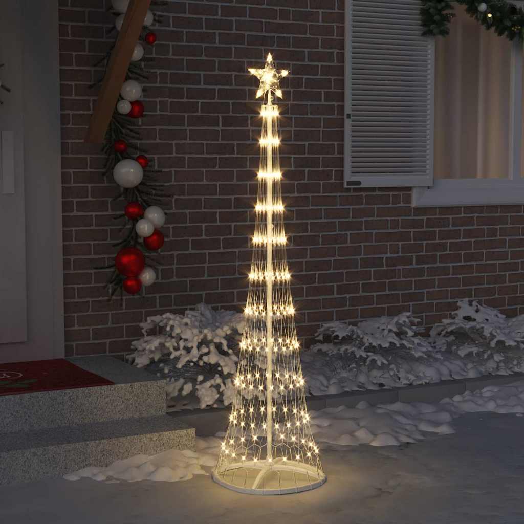 Vidaxl led kerstboom warmwit 51 x 51 x 190 cm metaal