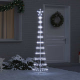 Vidaxl led kerstboom koudwit 190 cm metaal