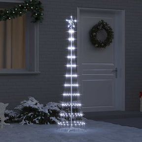 Vidaxl led kerstboom koudwit 190 cm metaal