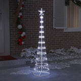 Vidaxl led kerstboom koudwit 190 cm metaal