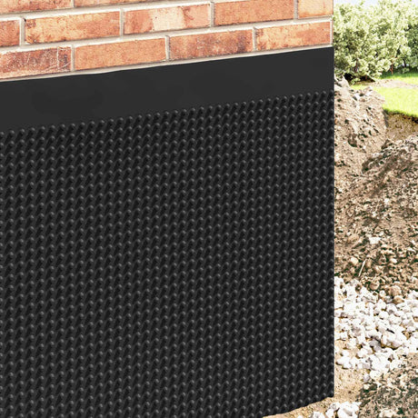 Vidaxl gewelfde drainageplaat zwart 1 x 20 m hdpe