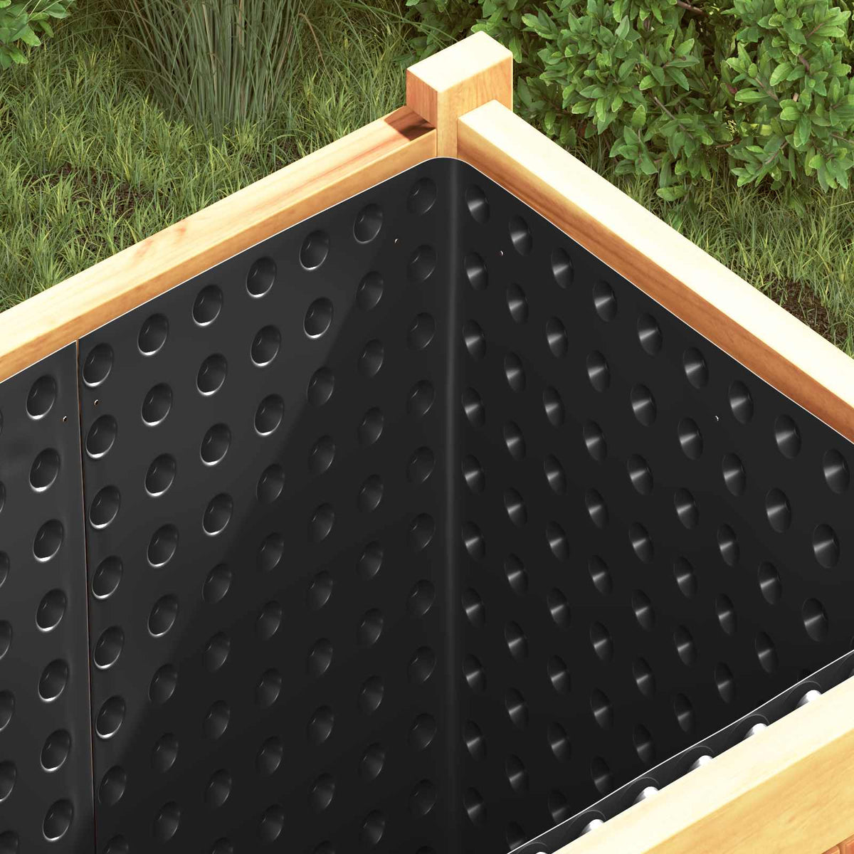 Vidaxl gewelfde drainageplaat 2 st zwart 1 x 20 m hdpe