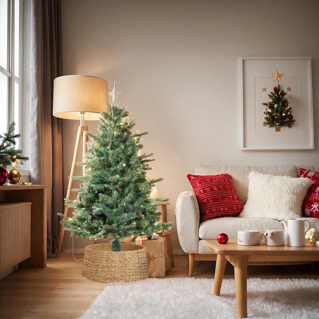 Vidaxl kerstboomkraag rond bruin 75 x 75 x 25 cm waterhyacint