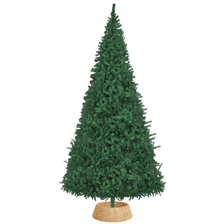 Vidaxl kerstboomkraag rond bruin 90 x 90 x 28 cm waterhyacint