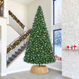 Vidaxl kerstboomkraag rond bruin 105 x 105 x 28 cm waterhyacint