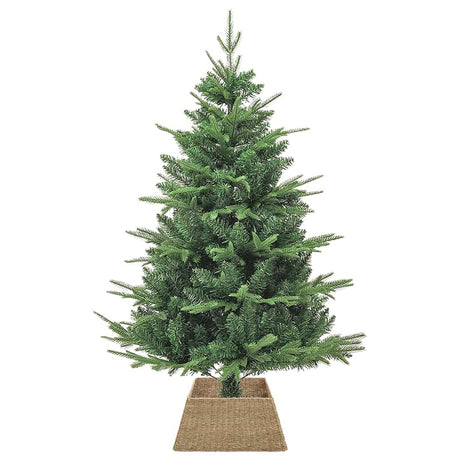 Vidaxl kerstboomkraag vierkant bruin 50 x 50 x 25 cm zeegras