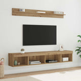 Vidaxl tv wandkast set 5 st artisan eiken bewerkt hout