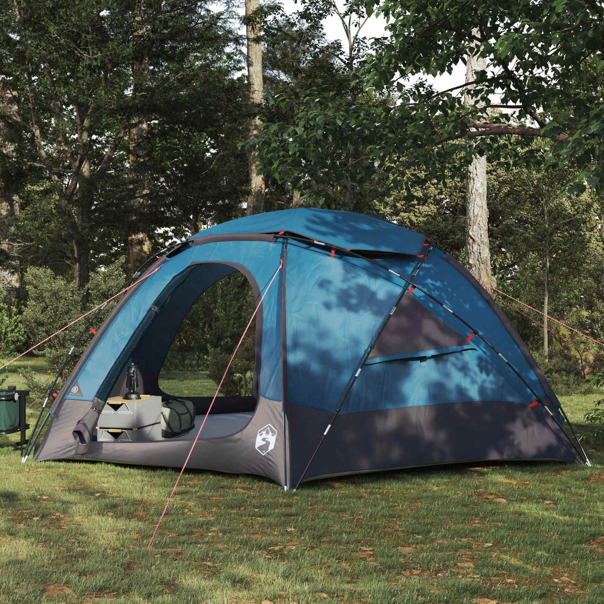 Vidaxl koepeltent met verwijderbare regenkap 8-persoons blauw