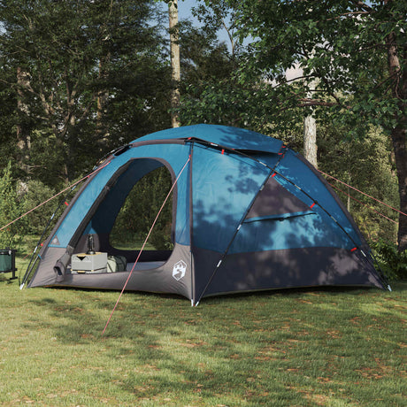 Vidaxl koepeltent met verwijderbare regenkap 12-persoons blauw