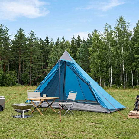 Vidaxl backpacking tent blauw 222 x 85 x 125 cm