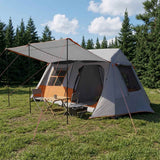 Vidaxl tunneltent grijs en oranje 400 x 278 x 182 cm