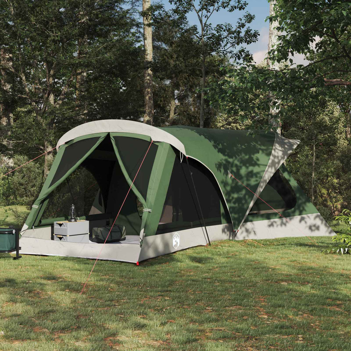 Vidaxl gezinstent 14-persoons groen 185t polyester met pu coating
