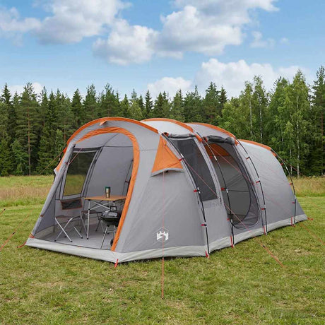 Vidaxl tunneltent grijs en oranje 505 x 330 x 204 cm