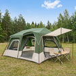 Vidaxl directe tent 8-persoons groen 185t polyester met pu coating