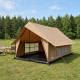 Vidaxl huisje tent bruin 340 x 246 x 210 cm polykatoen