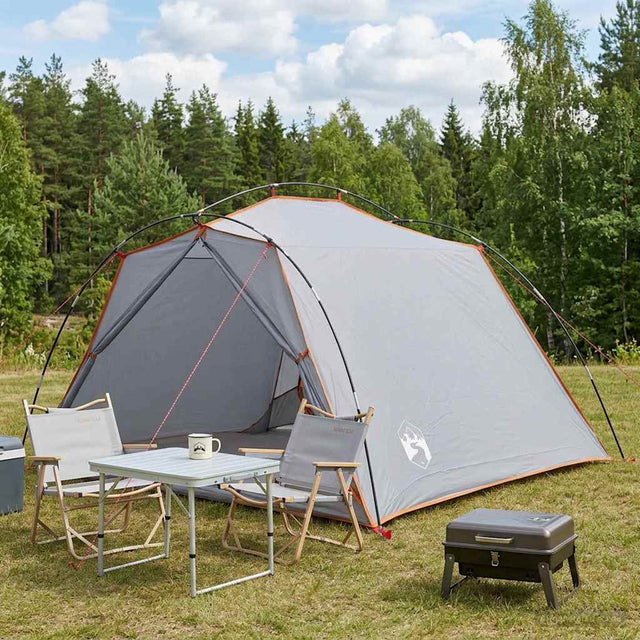 Vidaxl tunneltent 4-persoons grijs en oranje