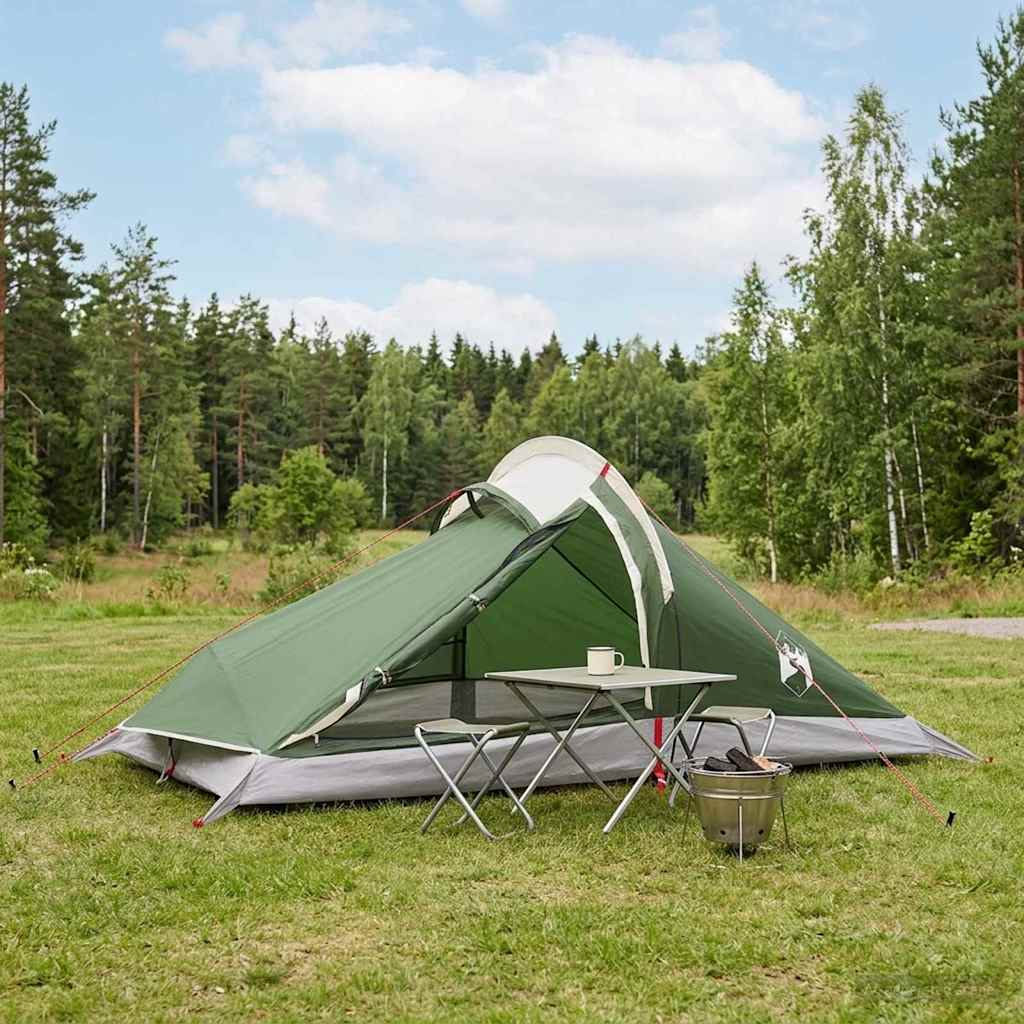 Vidaxl backpacking tent 4-persoons groen 185t polyester met pu coating