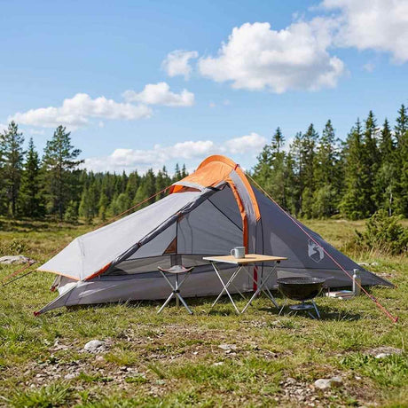 Vidaxl backpacking tent 2-persoons grijs en oranje