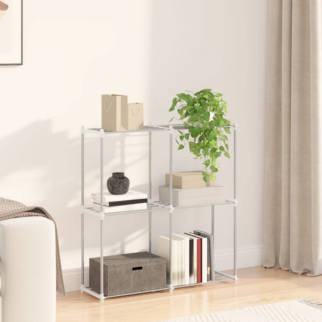 Vidaxl buisvormige plank met opslag wit 86 x 27 x 90 cm aluminium
