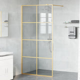 Vidaxl inloop douche wand goud 100 x 195 cm gehard glas