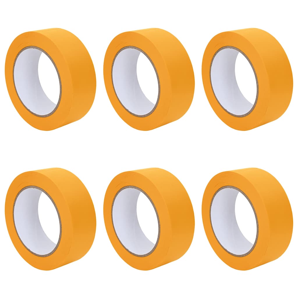 Vidaxl verf maskertapes 6 st geel 38mm x 50m papier