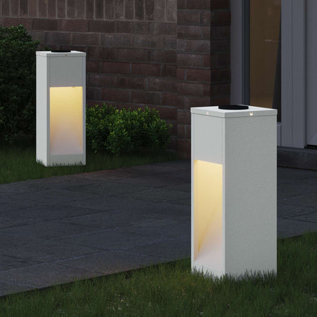 Vidaxl zonne led padverlichting 2 st warmwit 18 x 18 x 50 cm