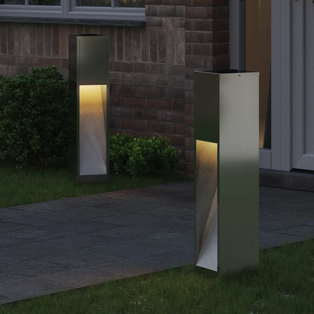 Vidaxl zonne led padverlichting 2 st warmwit 18 x 18 x 80 cm