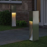Vidaxl zonne led padverlichting 2 st warmwit 18 x 18 x 80 cm