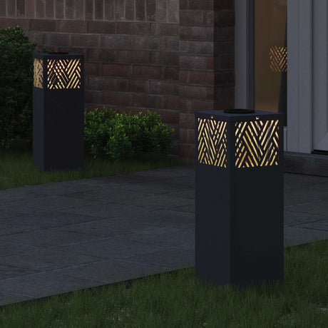 Vidaxl solar led pad licht 2 st warmwit 18 x 18 x 50 cm
