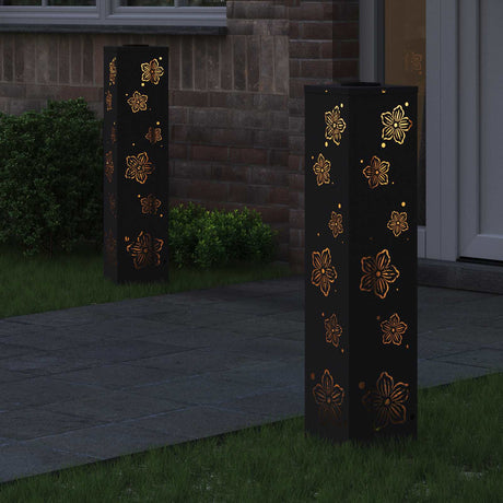Vidaxl solar led pad licht 2 st warmwit 18 x 18 x 80 cm