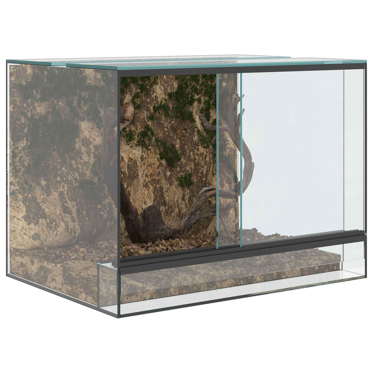 Vidaxl terrarium met opslag transparant 40 x 30 x 30 cm glas