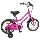 Vidaxl kinderfiets 14 inch voor 3-5 jaar oud roze zwart