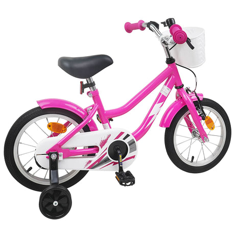 Vidaxl kinderfiets 12 inch voor 2-4 jaar oud donkerroze