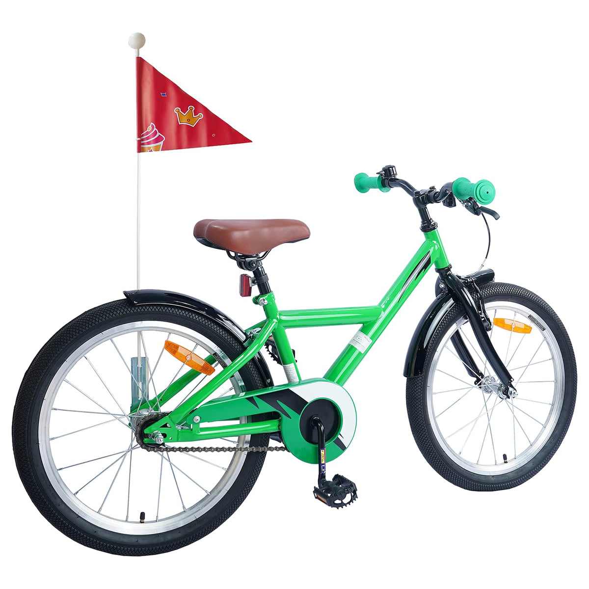 Vidaxl kinderfiets 18 inch voor 5-7 jaar groen