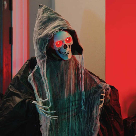 Vidaxl hangende magere hein voor halloween spooka zwart 112 x 164 cm