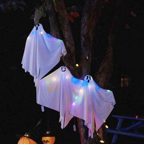 Vidaxl halloween hangende spook spooka 3 st wit 52 x 62 cm polyester