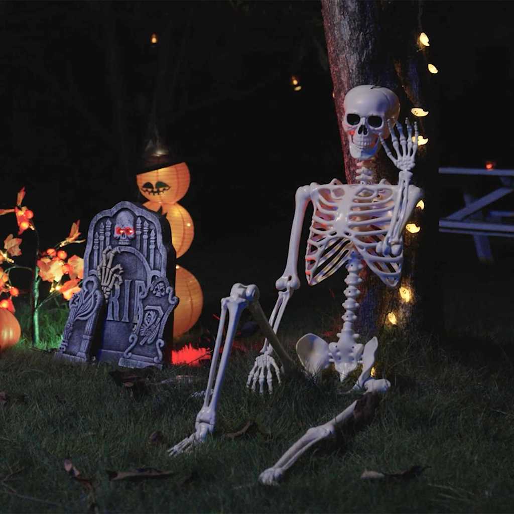 Vidaxl halloween skelet 2 st wit 85 cm pvc