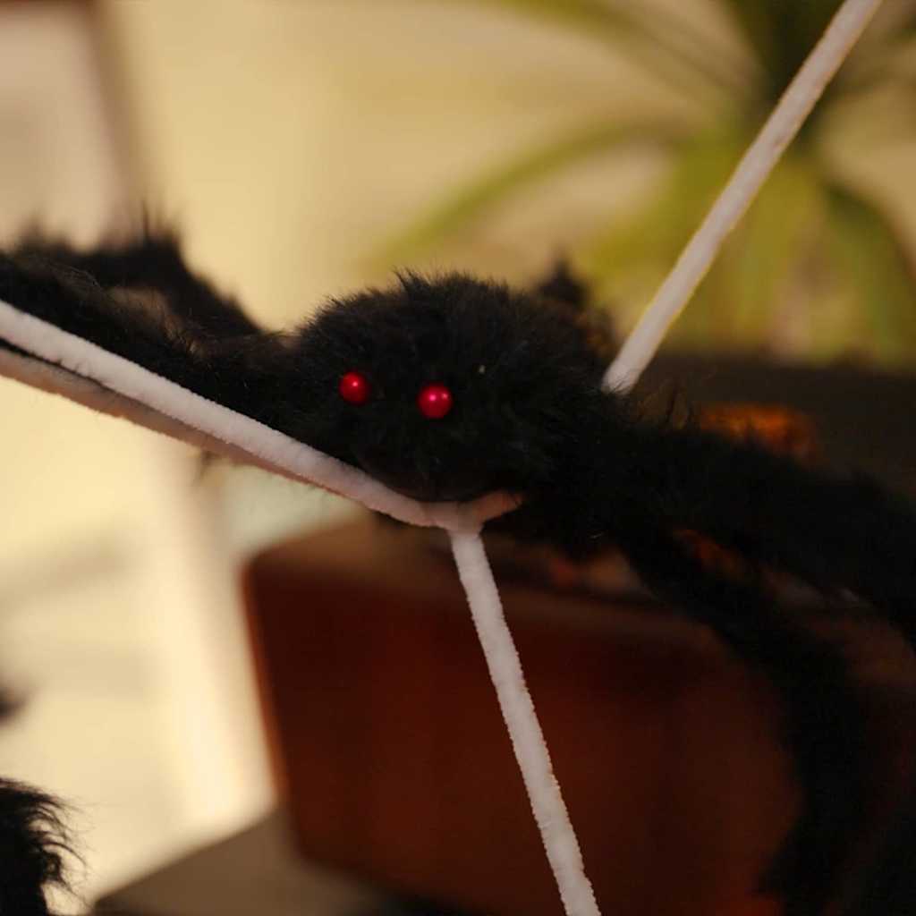 Vidaxl halloween spindecoratie met webben 2 st zwart en wit 200 cm