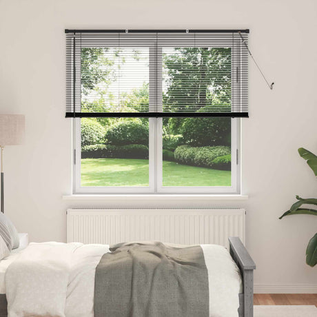 Vidaxl venetiaanse jaloezie zwart 150 x 160 cm 25 mm pvc