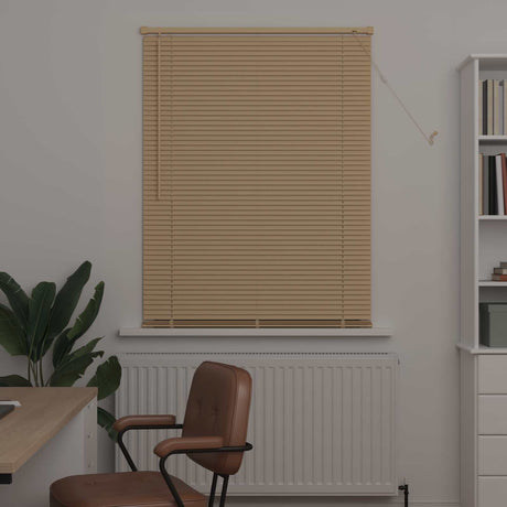 Vidaxl venetiaanse jaloezie lichtbruin met patroon 150 x 70 cm 25 mm