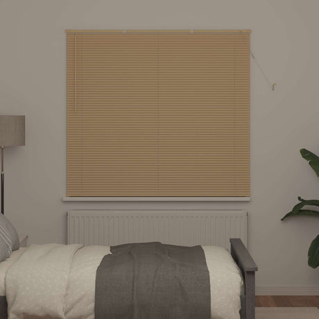 Vidaxl venetiaanse jaloezie lichtbruin met patroon 150 x 160 cm 25 mm