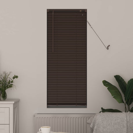 Vidaxl venetiaanse jaloezie donkerbruin met patroon 150 x 60 cm 25 mm