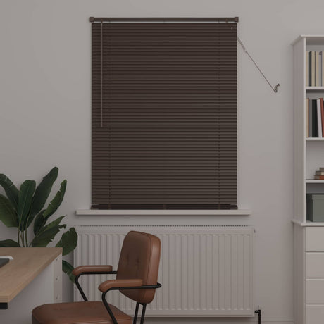 Vidaxl venetiaanse jaloezie donkerbruin met patroon 150 x 90 cm 25 mm