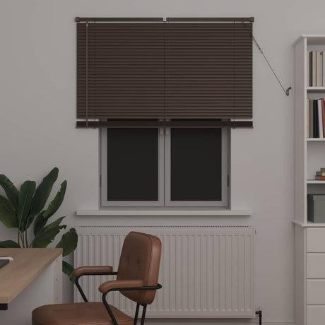 Vidaxl venetiaanse jaloezie donkerbruin met patroon 150 x 120 cm 25 mm